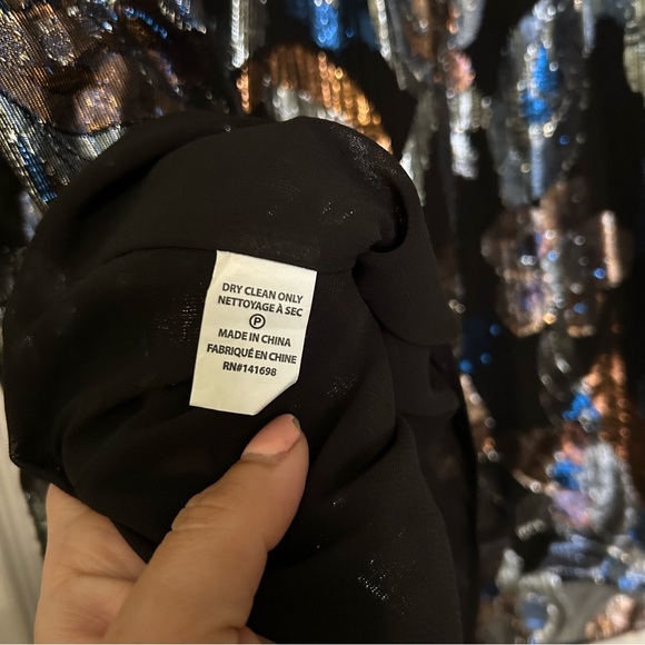 Ramy Brook Womens Jacquard Mini Dress Metallic Floral - Medium Shaina Dresz - Picture 14 of 15